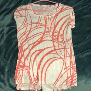 Adult white and pink blouse